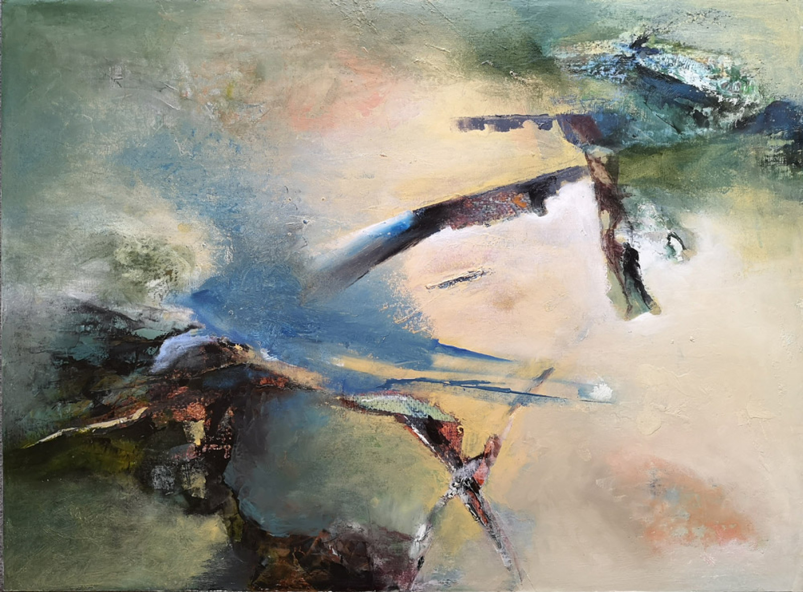 Stecker Sabine Nr 226 Oel auf Papier Print auf Holz 60x80cm