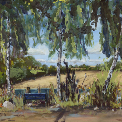 Susanne CromwellDrei Birken 2020 50x60